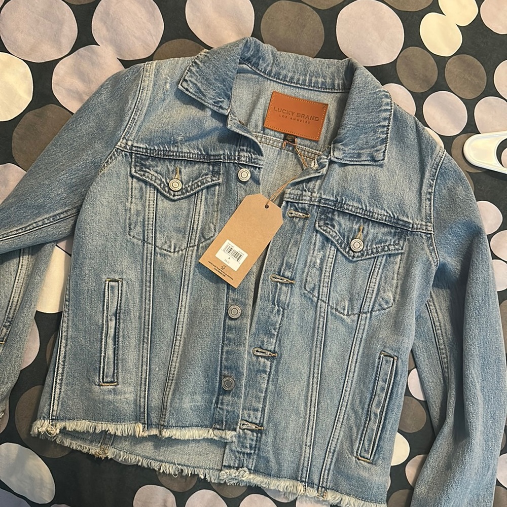 Lucky Brand Cropped Jean Jacket size SMALL
